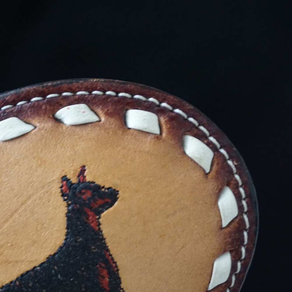 Vintage Breed Buckles Leather Dog Stitching Buckle - Picture 3 of 4